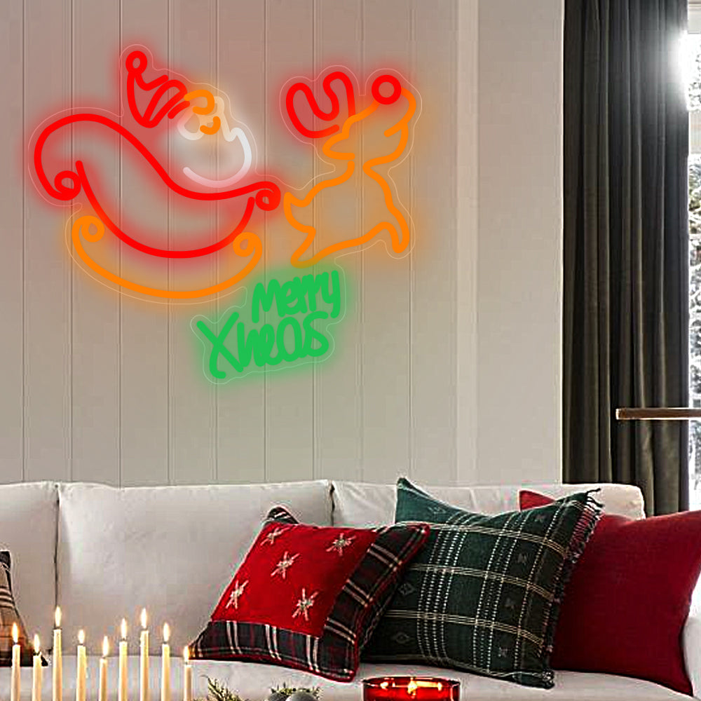 FENWICK ILLUMINATED REINDEER SPECTACLE WITH SANTA GLOW