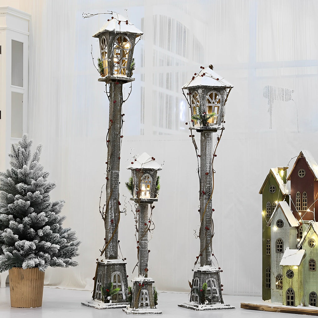 WINTERTON WOODEN VILLAGE STREET LANTERN