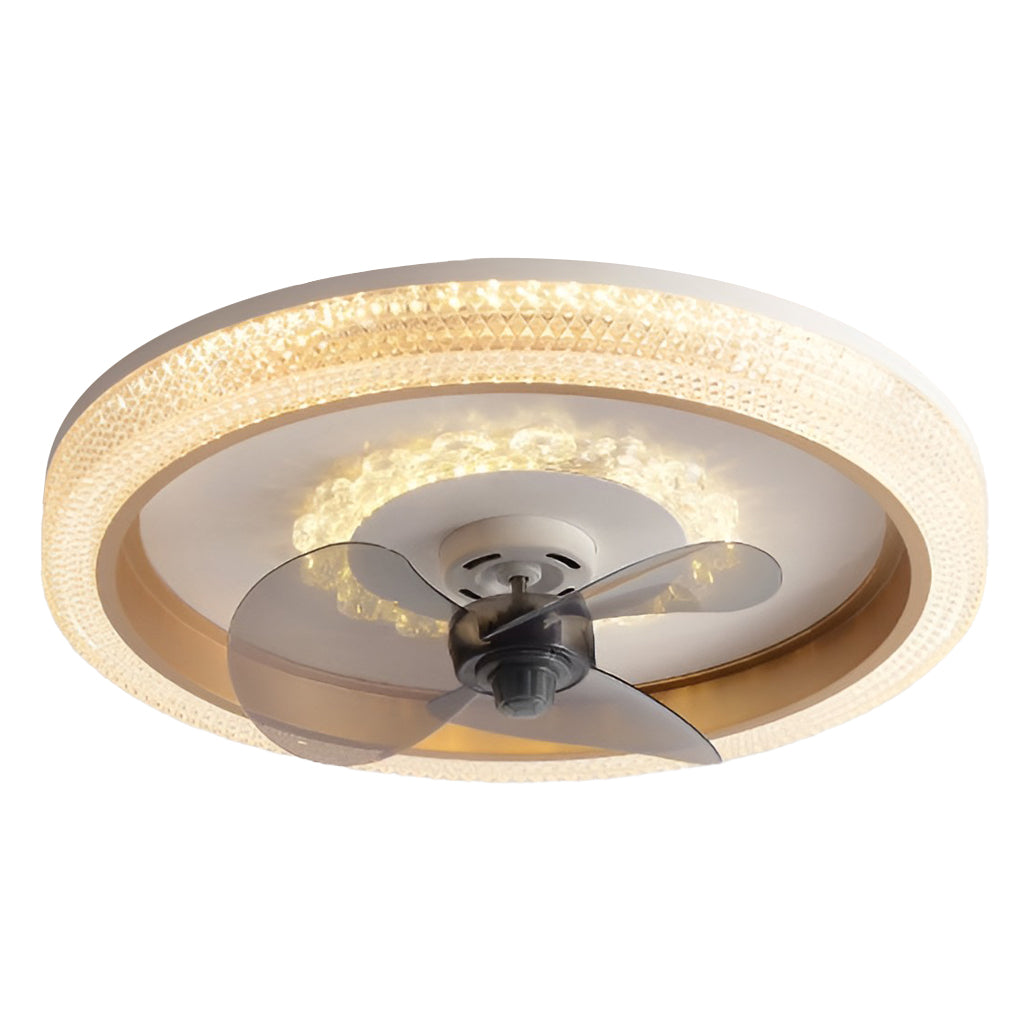 WINTHORPE CIRCULAR LED CEILING FAN WITH VARIABLE BRIGHTNESS AND 360° ROTATION