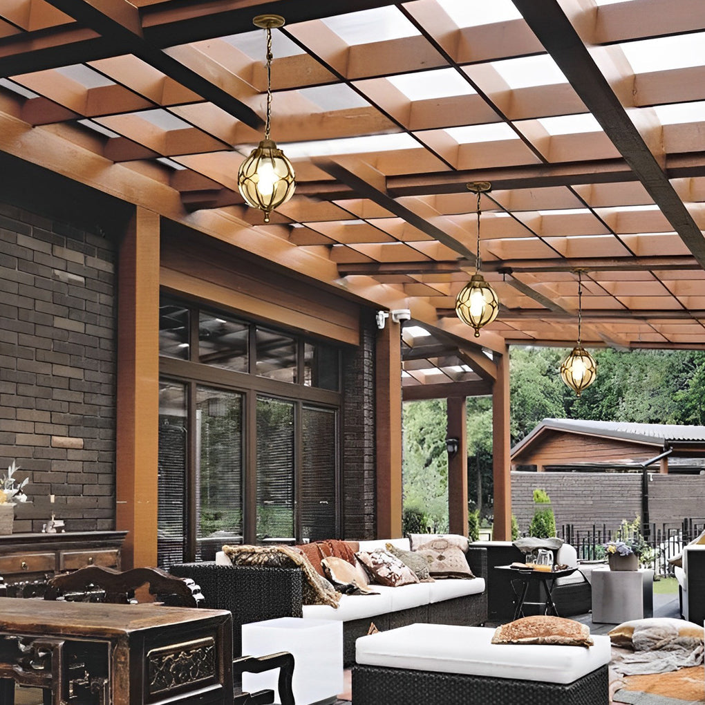 WINDSOR GLASS ORB OUTDOOR PENDANT LIGHTING