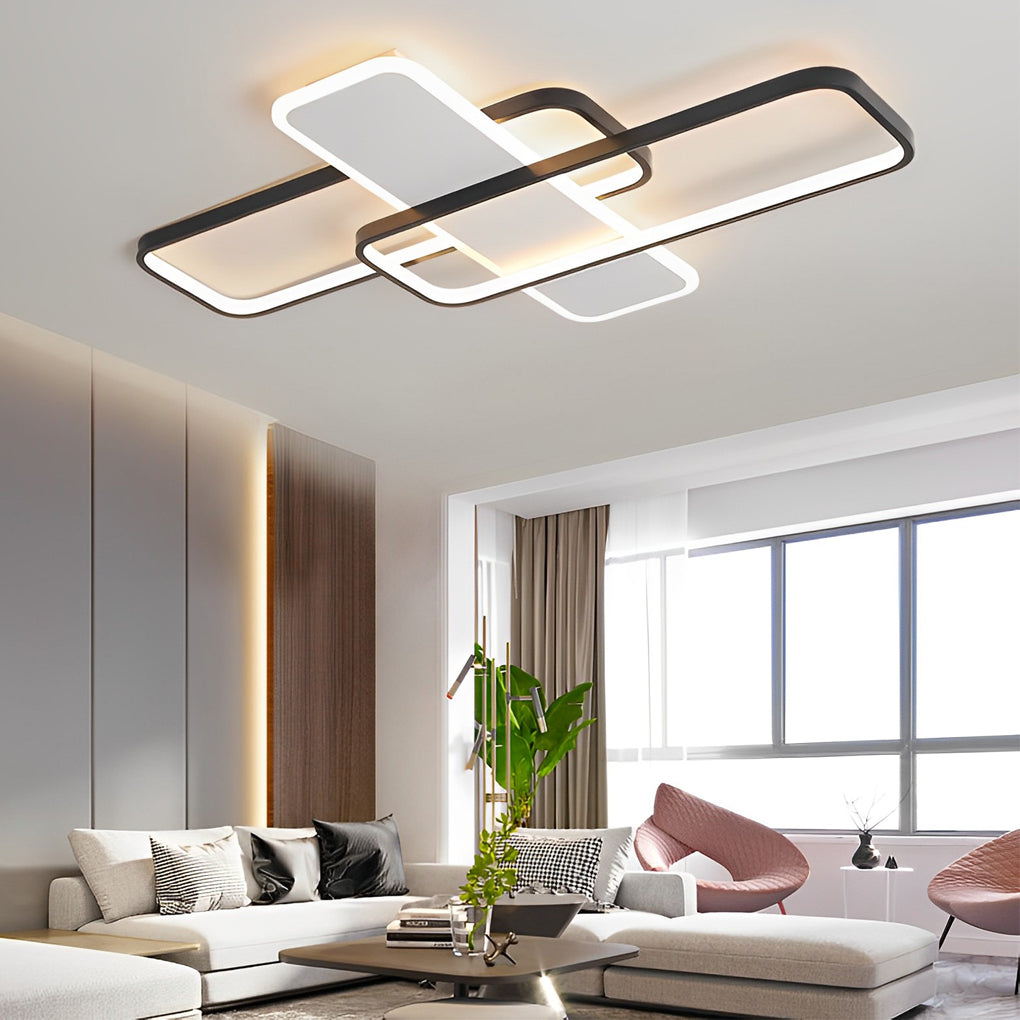 WINSLOW MODULAR LUMINAIRE WITH ADJUSTABLE BRIGHTNESS"  
2. "FENWICK QUADRA LAYERED LED CEILING CHANDELIER"  
3. "TAVISTOCK INTERLACED LIGHTING DESIGN WITH DIMMABLE FUNCTION"  
4. "MARCHWOOD SYMMETRICAL LED CEILING INSTALLATION"  
5. "PENROSE RADIANT SQUAR