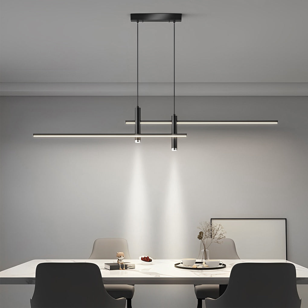RAVENSCROFT MODERN LED TRILINE CHANDELIER WITH DYNAMIC DIMMING