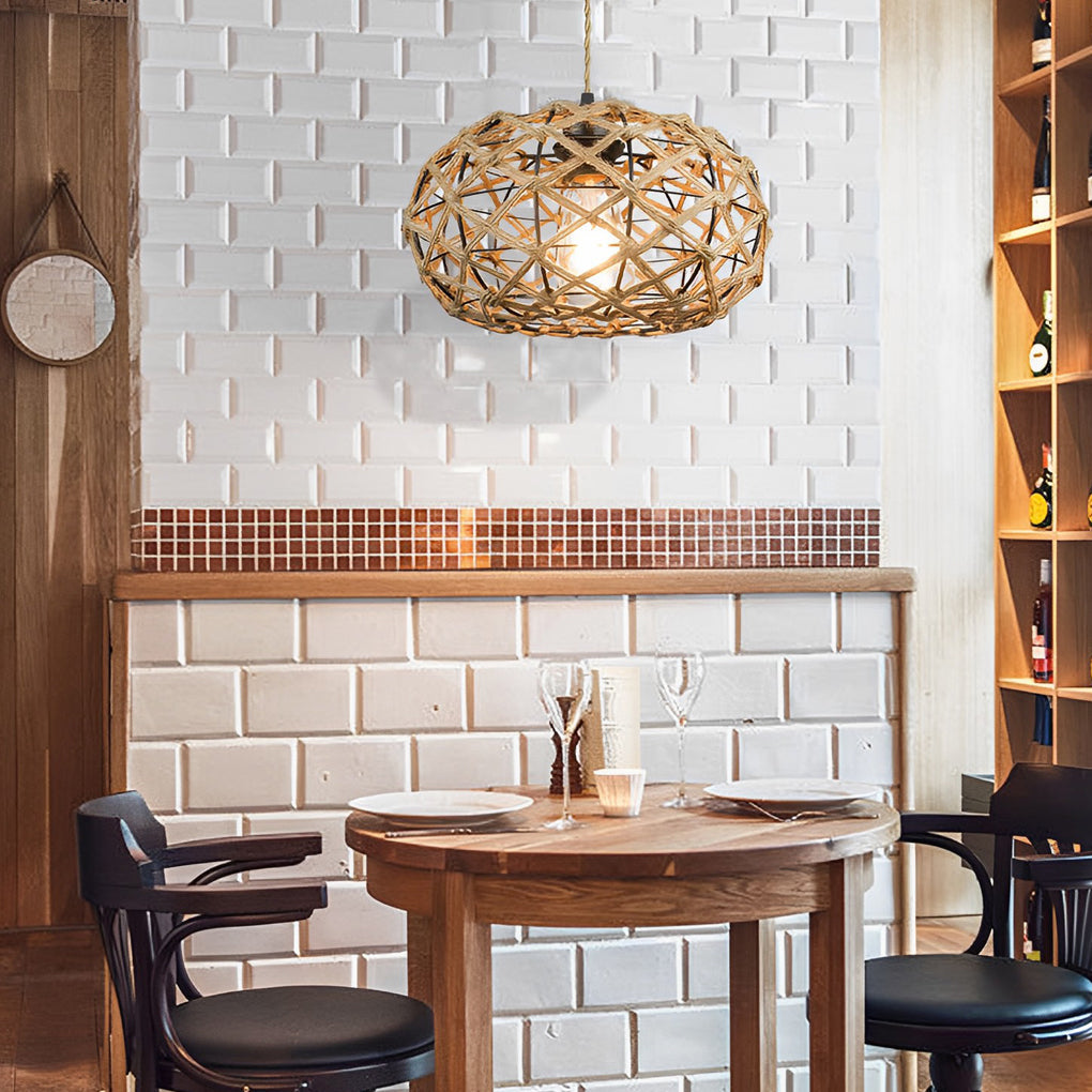 WINTHORPE WOVEN CAGE CEILING LANTERN