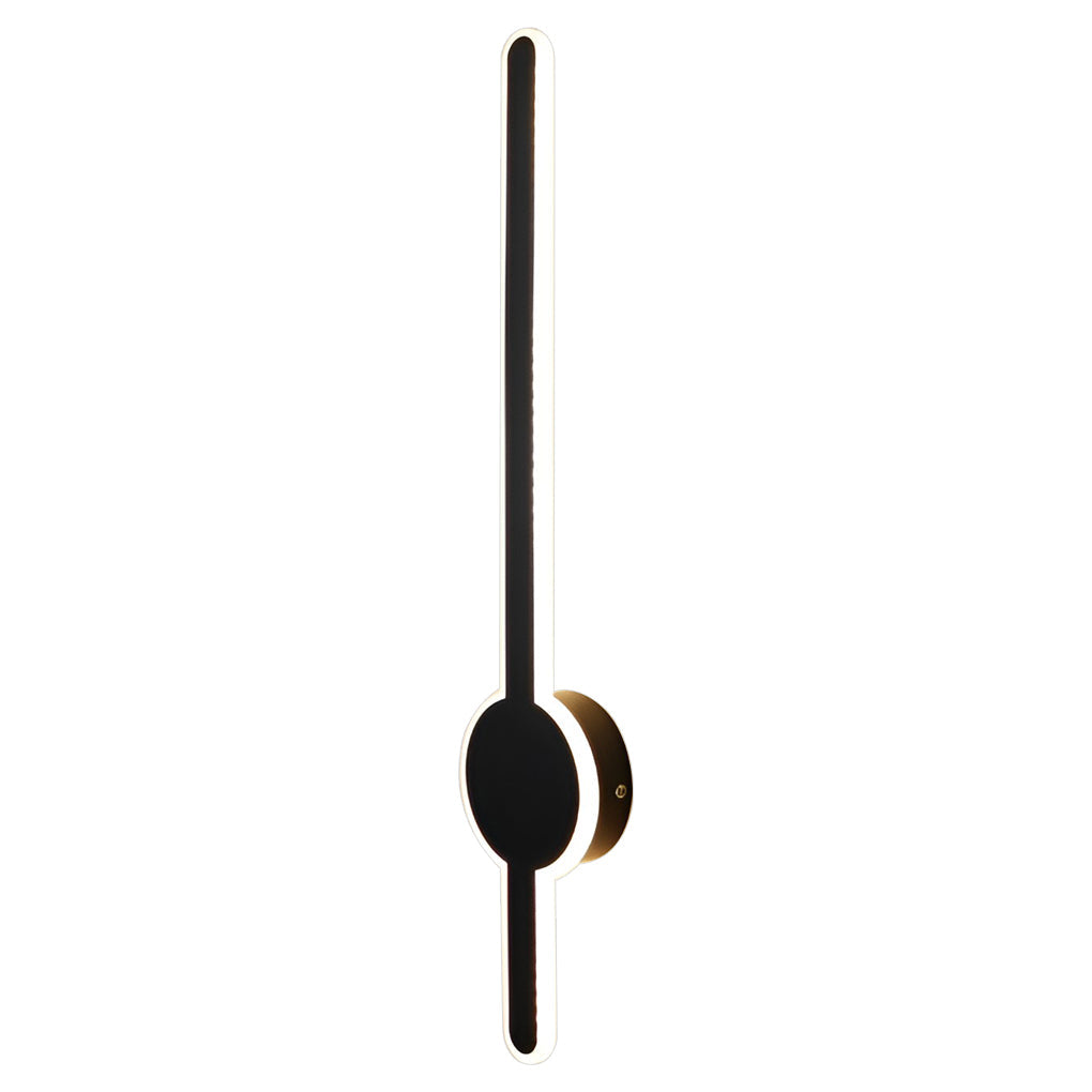 WINDSOR HARMONY LED WALL SCONCE WITH BLACK, GOLD, AND WHITE ACCENTS