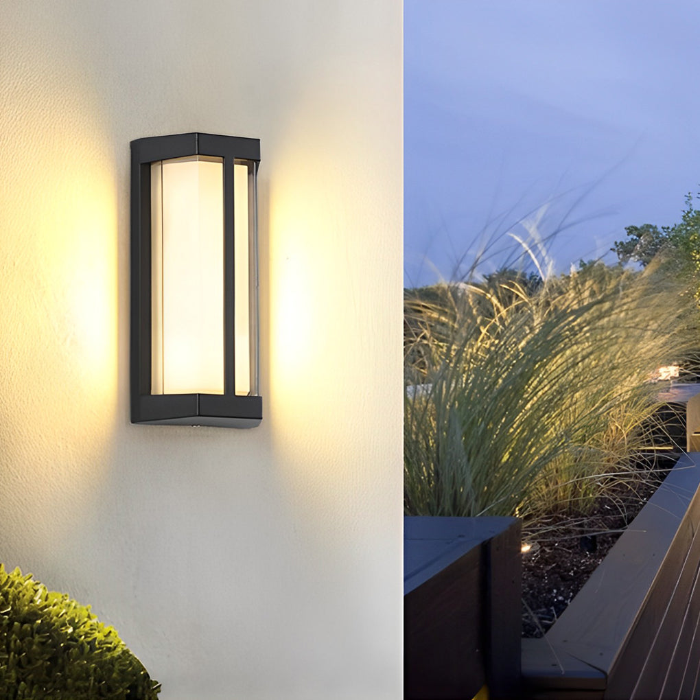 WINDSOR RAINPROOF DUAL ACRYLIC GLOW WALL LANTERNS