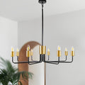 FENWICK IRON EIGHT-BULB FARMHOUSE CHANDELIER
