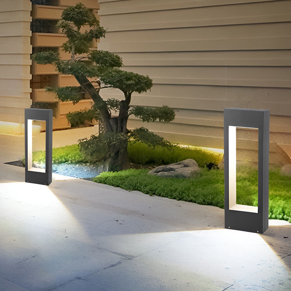 WINDSOR RECTANGULAR SLIMLINE LED GARDEN LIGHTING, MODERN OUTDOOR LUMINAIRE