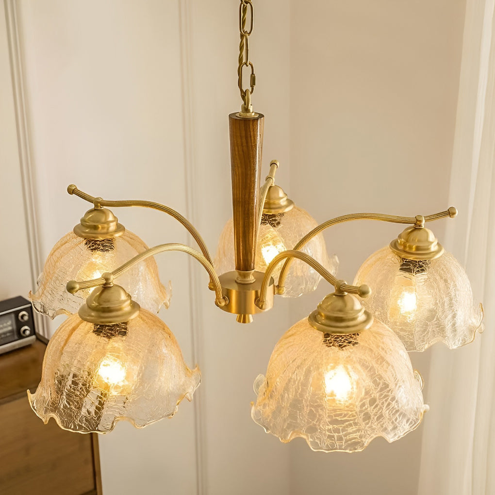 WINTHORPE TRIO CRACKED GLASS CEILING PENDANT