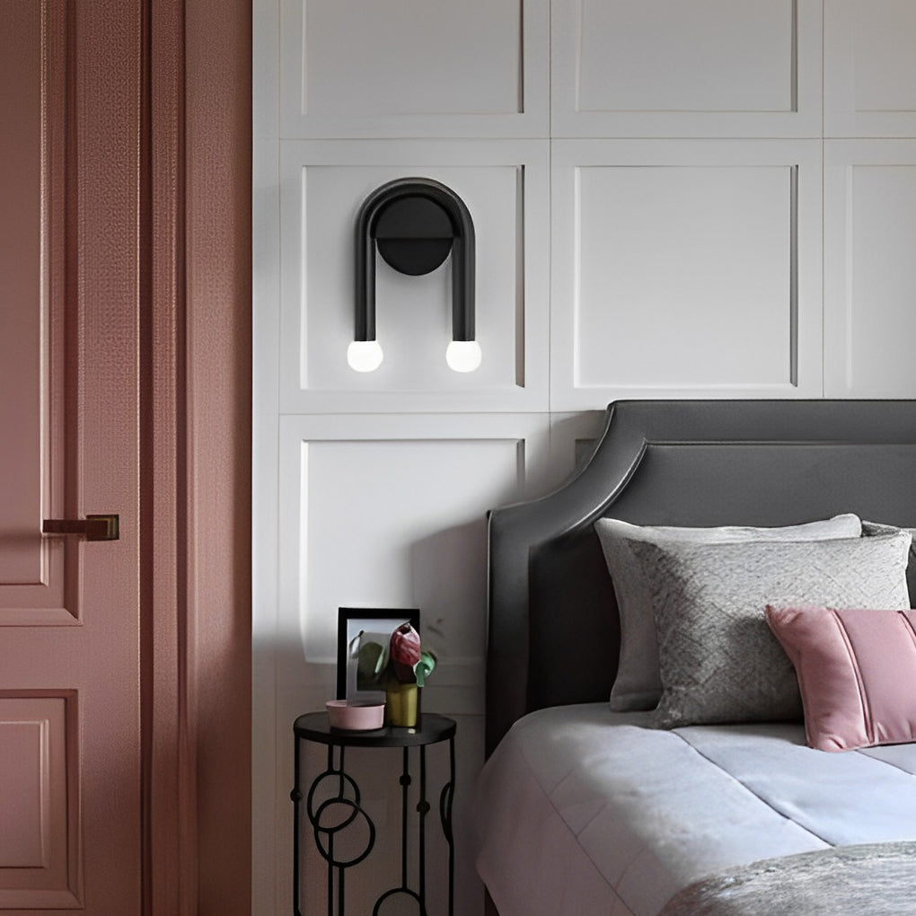 FENWICK TWIN BLACK NORDIC WALL SCONCE