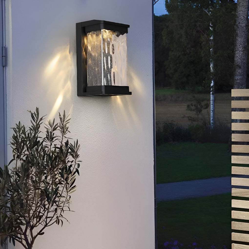 WINDSOR HARBOR AQUA-FUSED GLASS OUTDOOR WALL LIGHT
