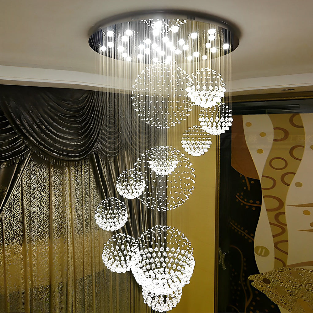 CAMBRIDGE CRYSTAL SPIRAL LED STAIRCASE LUMINAIRE
