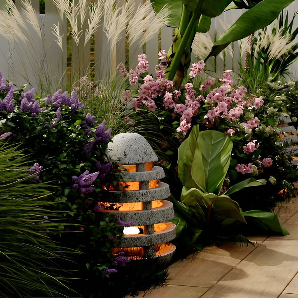 WINTHROP RAINBOW RESIN GARDEN ORB LIGHT, WATER-RESISTANT MODERN OUTDOOR ILLUMINATION