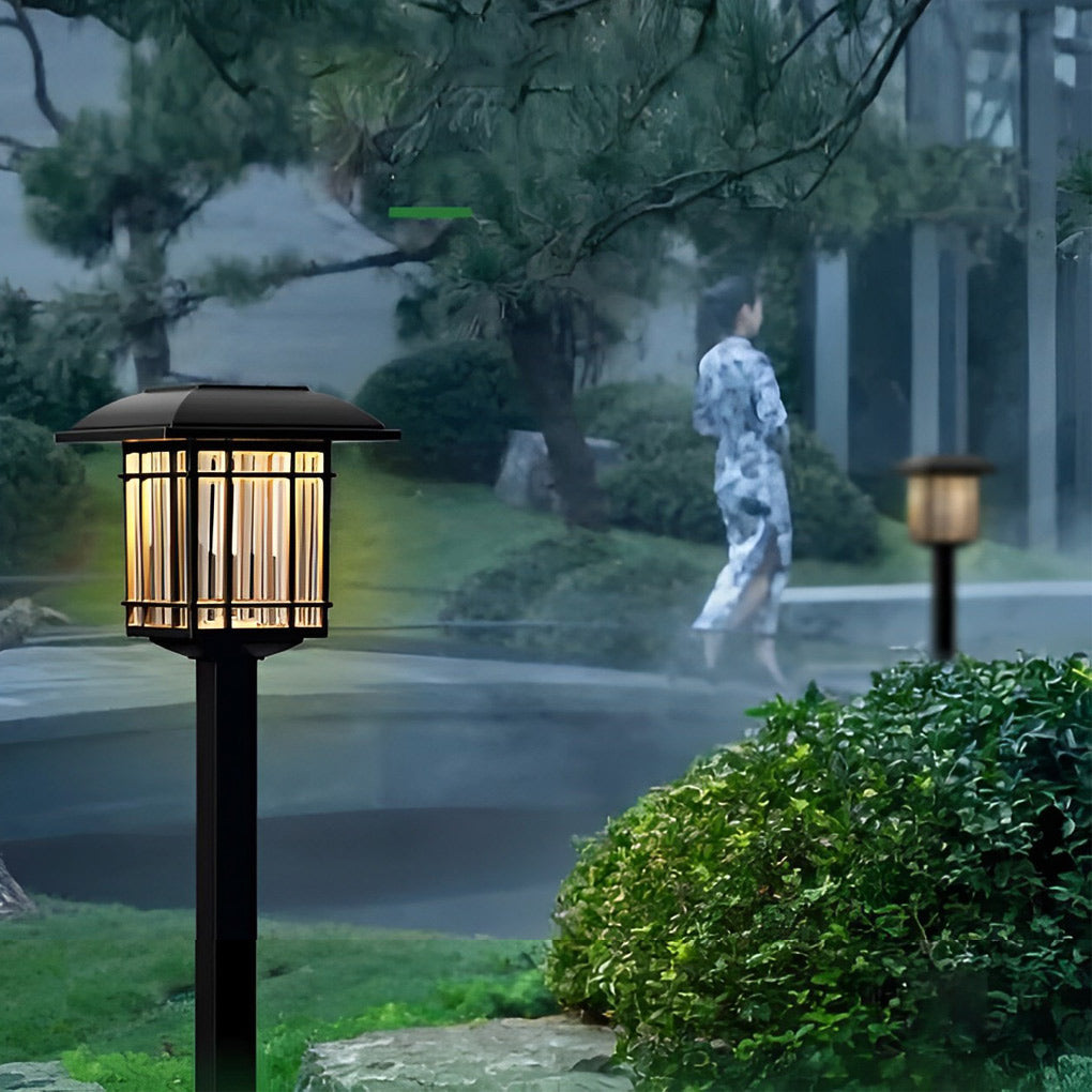 WINDSOR SOLAR SQUARE GARDEN ILLUMINATORS, WEATHER-RESISTANT OUTDOOR LANTERNS