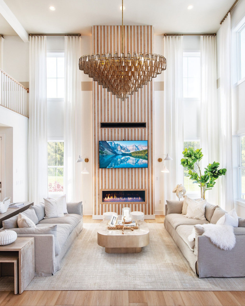 VERDANT MIST TIERED GLASS CEILING LANTERN
