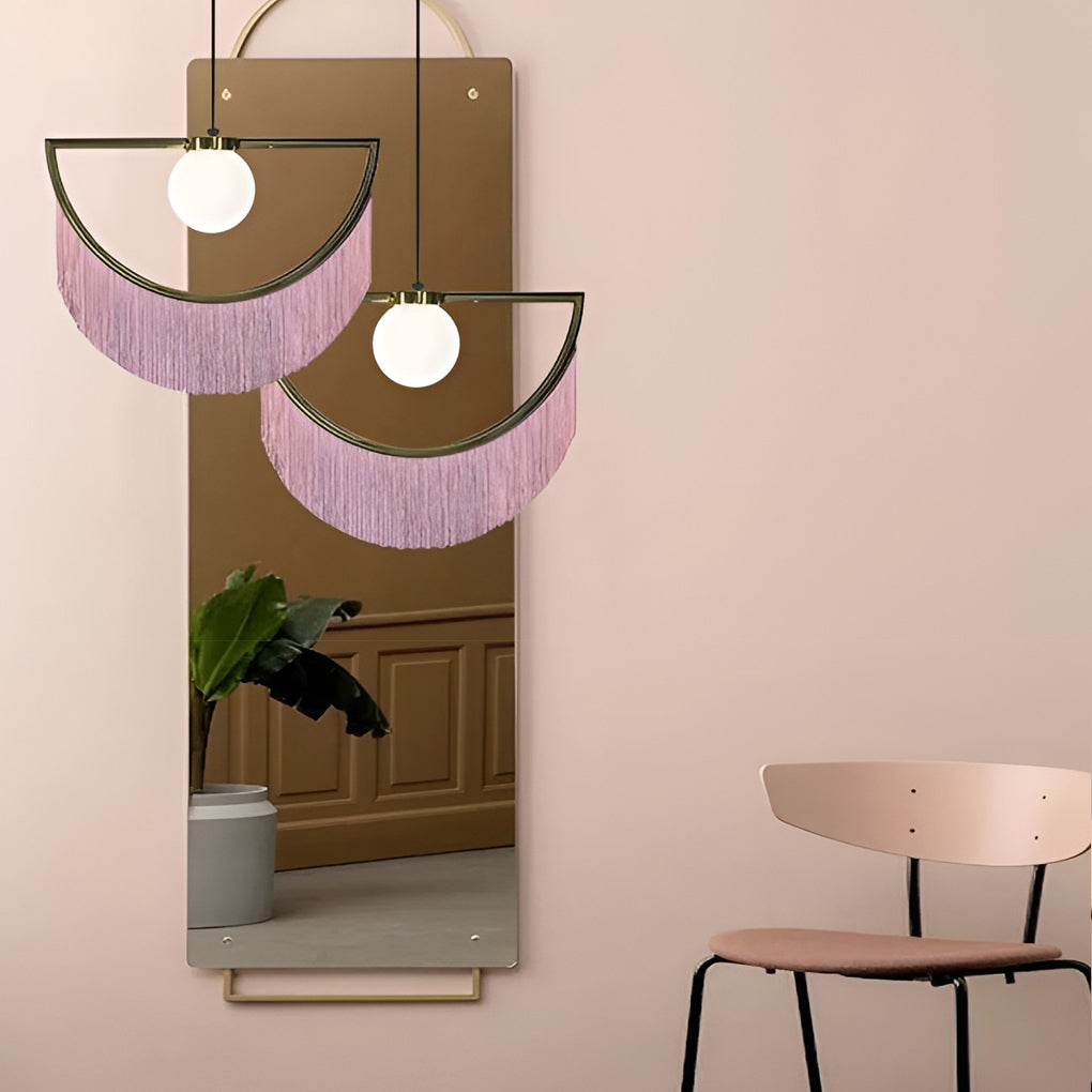 FLORENCE ROSE TASSELED LED PENDANT LIGHT