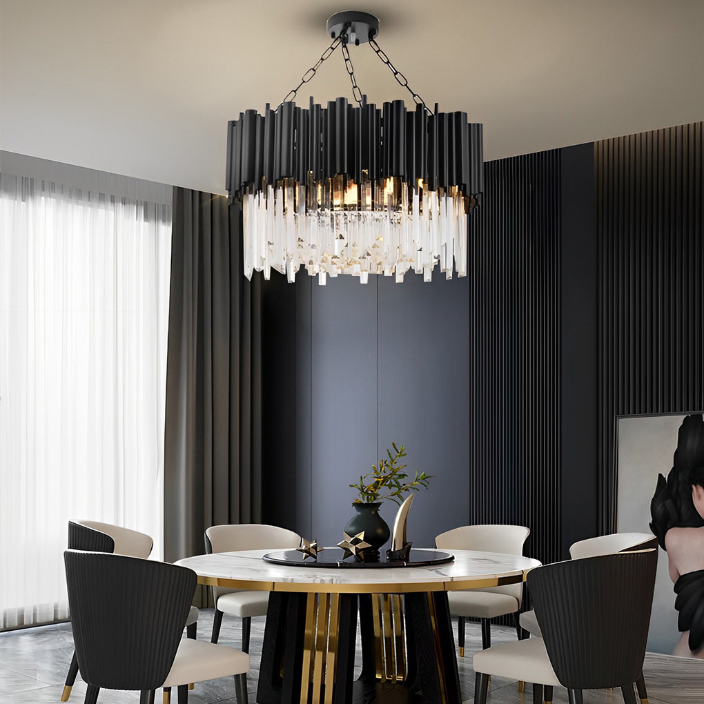 WINTHROP CRYSTAL ORB METAL PENDANT LIGHT