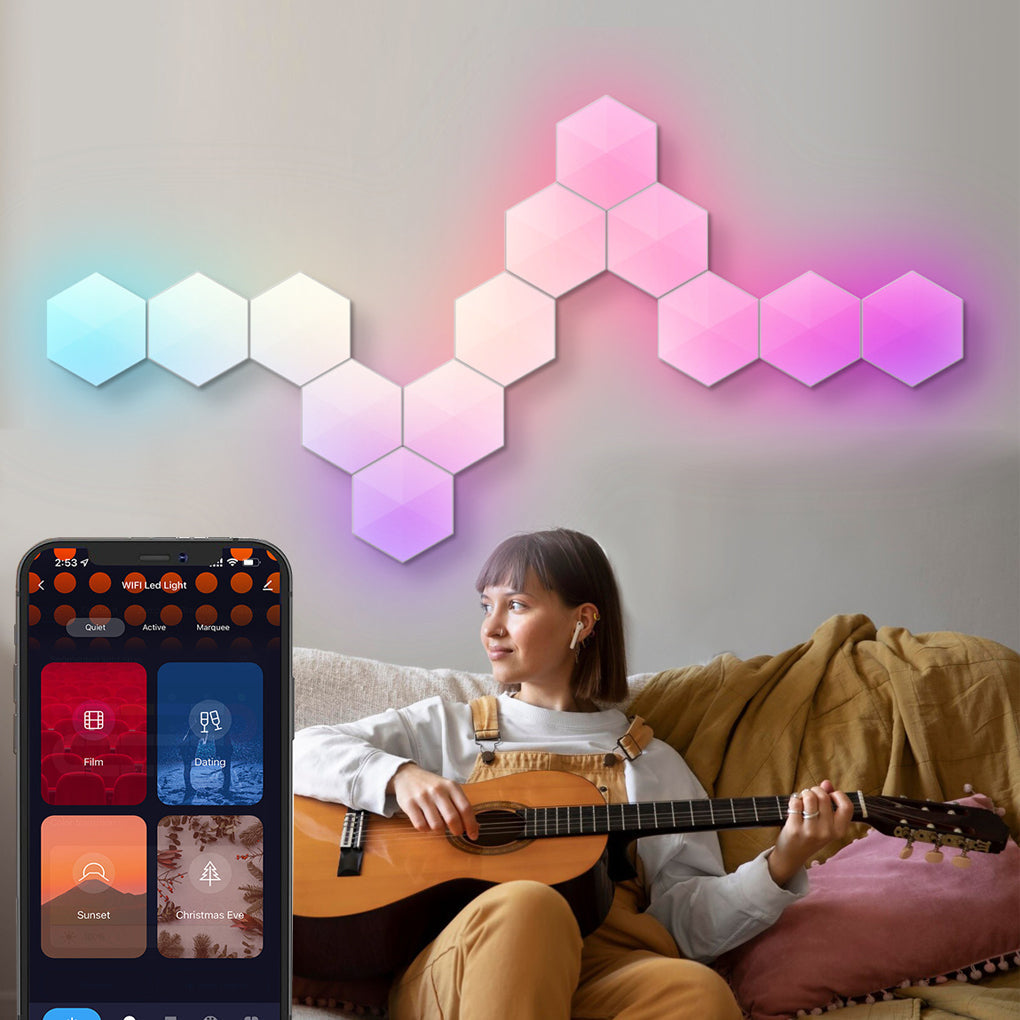 WINTHORPE HEXAGONAL RGBIC WALL SCONCE LIGHT