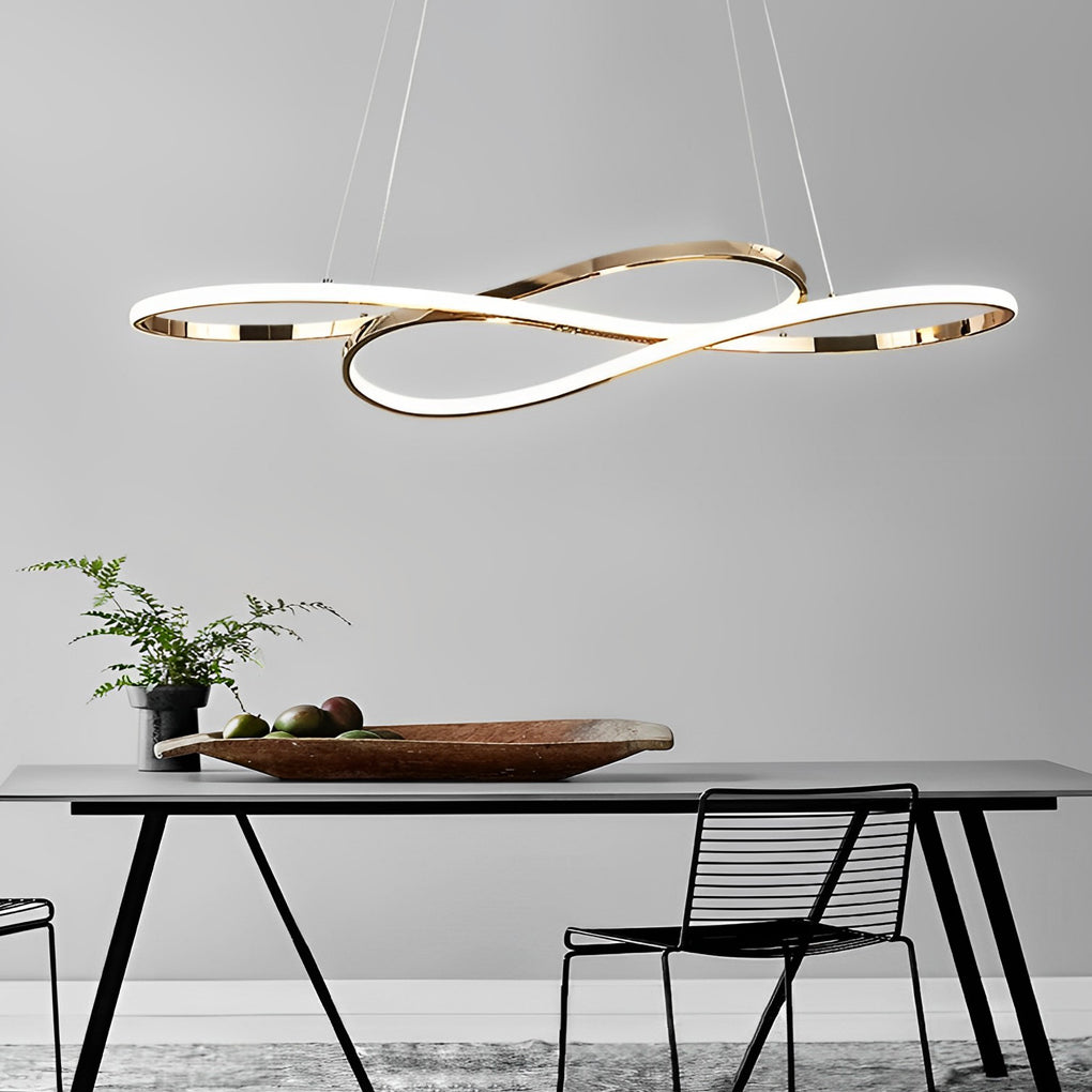 WINDSOR WAVED 8-LOOP DIMMABLE LED CHANDELIER