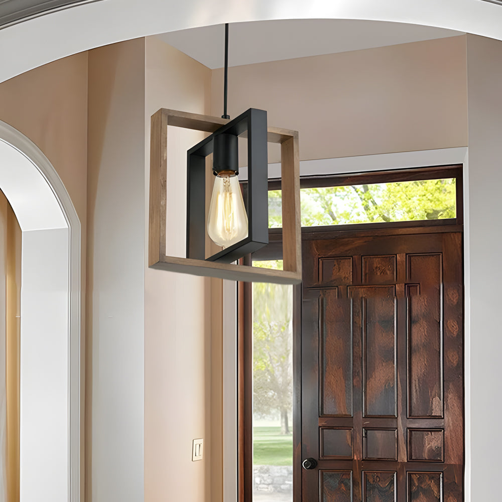 WINTERBOURNE WOODEN BEAM DINING CHANDELIER