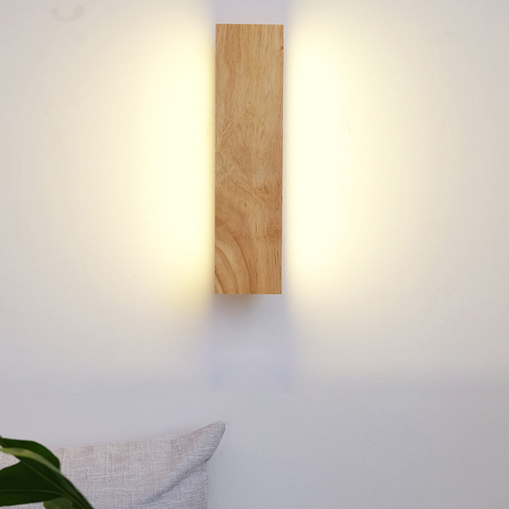 WINTHROP ROTATING RECTANGULAR WOODEN LED WALL SCONCE