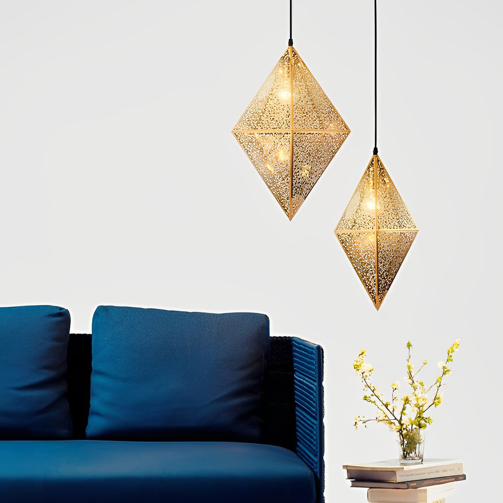 WINCHESTER POLYGONAL METAL ART CHANDELIER