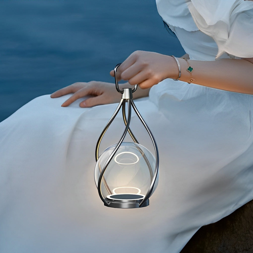 WILLOUGHBY METAL ORB NIGHT LANTERN - Waterproof, USB Rechargeable, Portable Illumination"
  
2. "HENLEY STEEL GLOBE NIGHTLIGHT - Compact, Rechargeable, Weather-Resistant Design"

3. "CHARLESTON BRASS TWILIGHT GLOW - USB Rechargeable, Waterproof, Portable