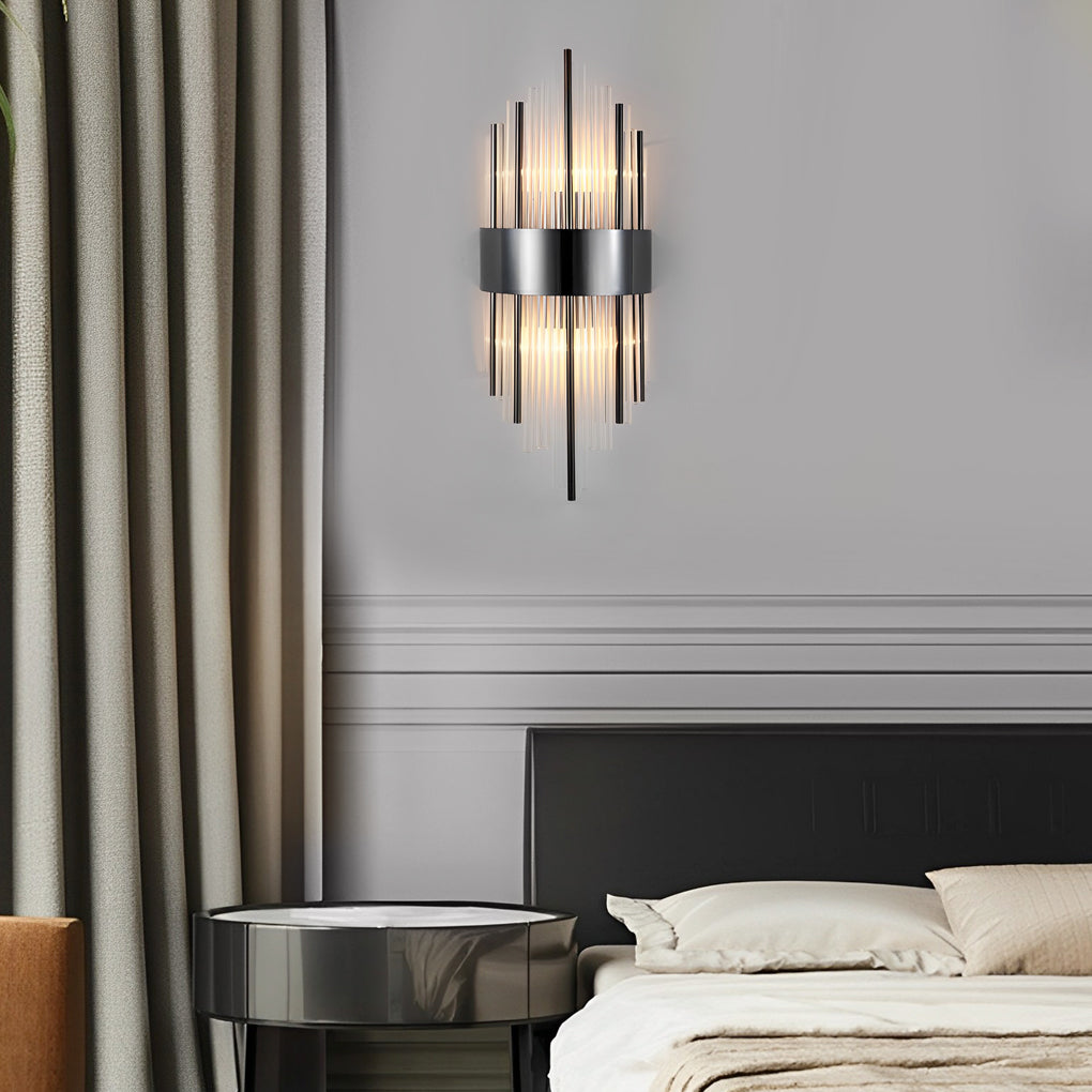 CHARLESTON CRYSTAL TRI-LEVEL DIMMABLE WALL SCONCE
