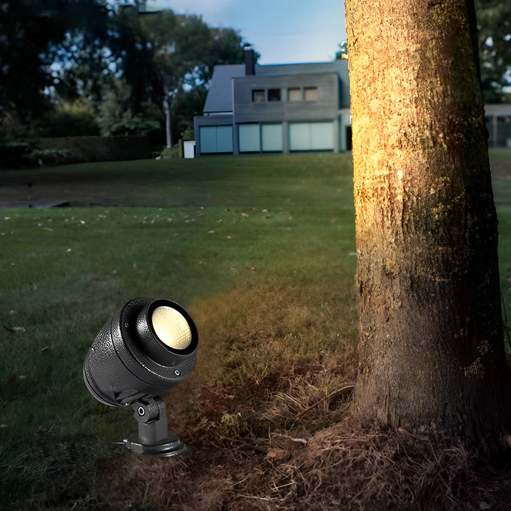 WINDSOR CIRCLE OUTDOOR LUMINAIRE, WATER-RESISTANT ADJUSTABLE SPOTLIGHT FOR LANDSCAPING