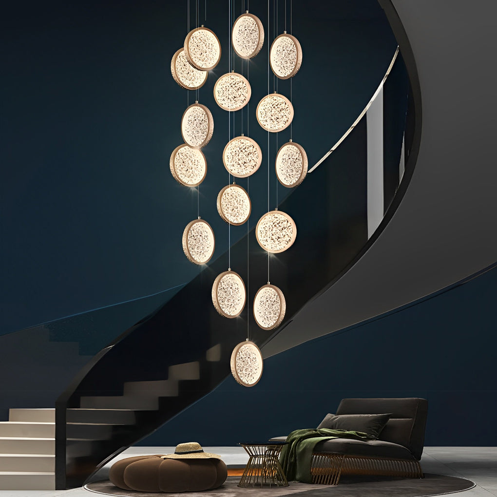 WINTHROP IRON ACRYLIC TRIO DIMMER PENDANT LIGHT