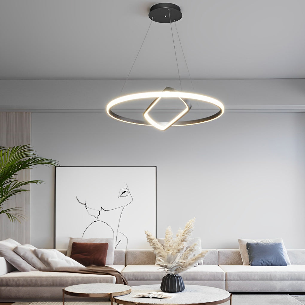 RAVENHURST ADJUSTABLE OVAL LED CHANDELIER WITH DIMMING FUNCTION