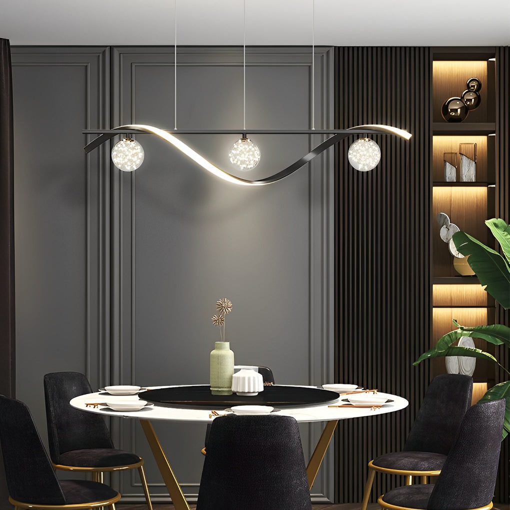 WINTHORPE GLASS ORB TRILIGHT HANGING LAMP