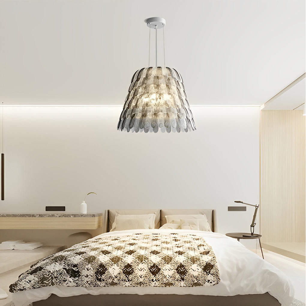 WINTHROP ACRYLIC PLUME TRILOGY CHANDELIER