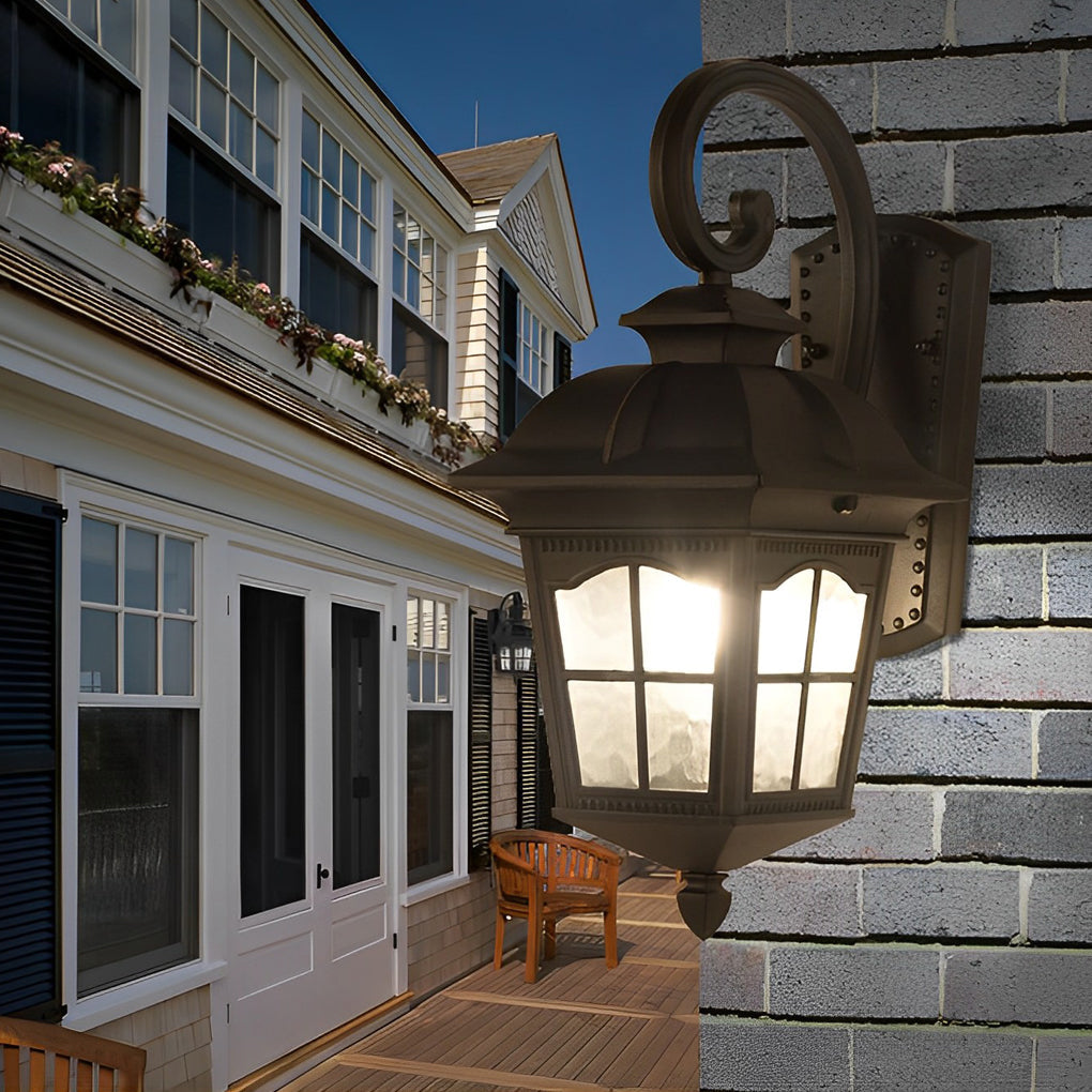 WINDSOR VINTAGE GLASS OUTDOOR SCONCE WITH LED ILLUMINATION