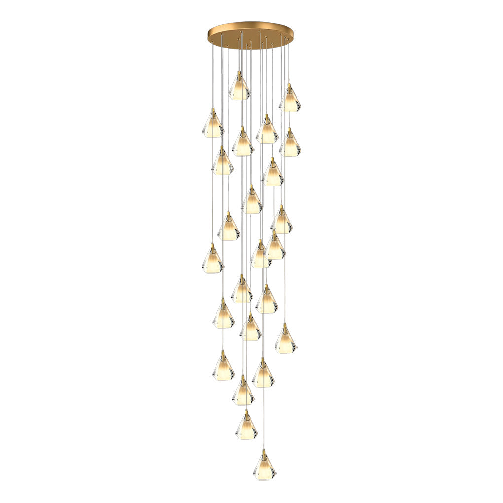 WINTHORPE CRYSTAL GRADUATED DIMMER CHANDELIER