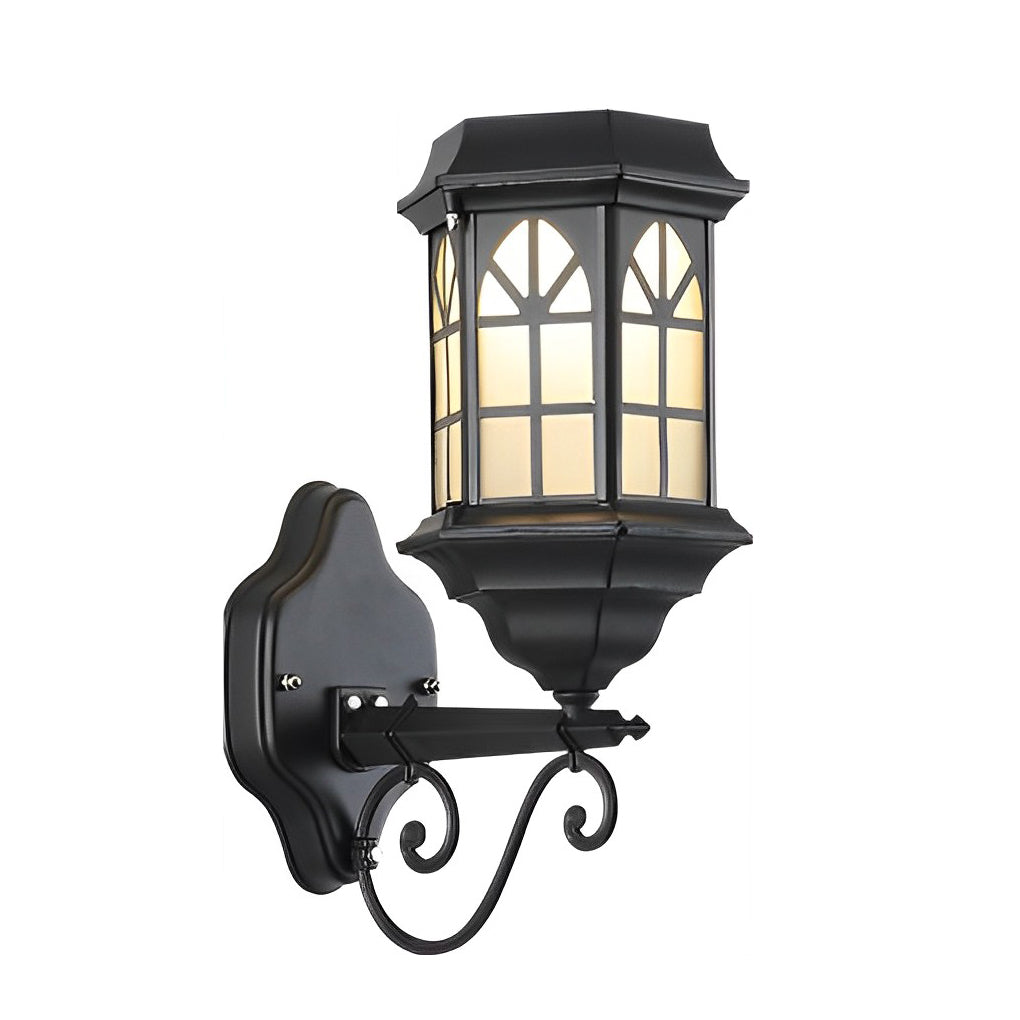 WINDSOR SOLAR-POWERED DIMMERED WALL LANTERN WITH REMOTE CONTROL