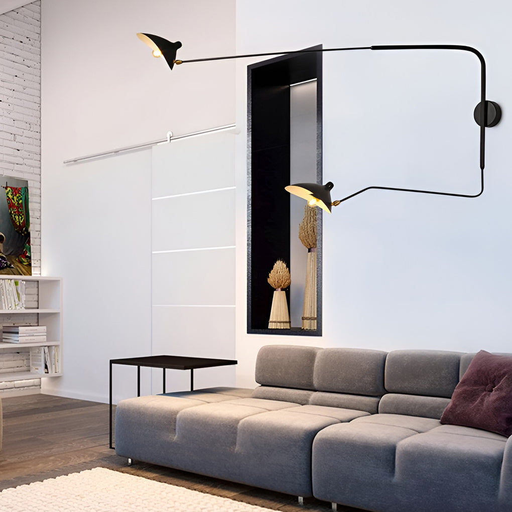 STANFORD IRON SWING ARM WALL LANTERN