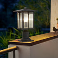 WINDSOR STRIPE GLASS OUTDOOR LANTERN POST LIGHTS