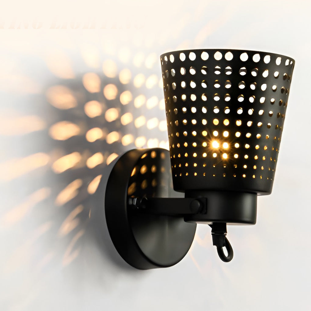 WINTHROP VINTAGE IRON ADJUSTABLE WALL LANTERN