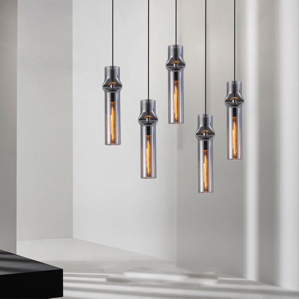 WINTHORPE CYLINDRICAL GLASS PENDANT CHANDELIER