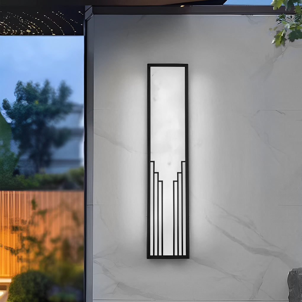 BLACKTHORN RECTANGULAR RESIN OUTDOOR LED WALL LANTERN