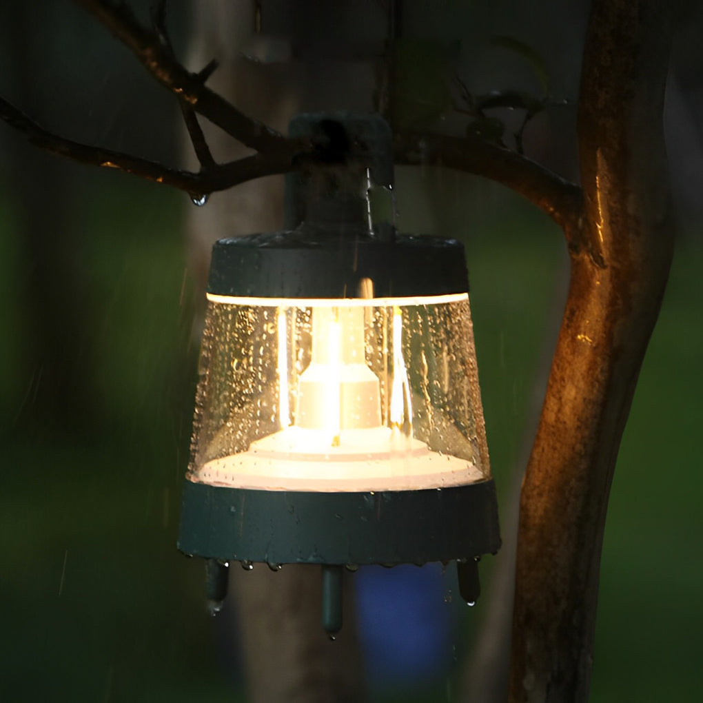 WINDSOR GREEN LED CAMPING LANTERN WITH DIMMABLE FUNCTIONALITY AND WATERPROOF DESIGN