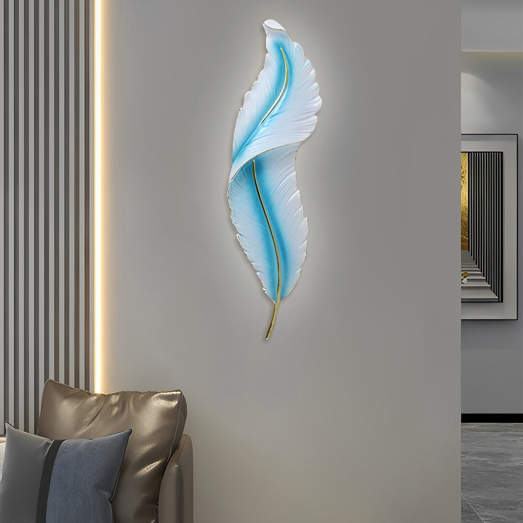 WINDSOR PLUME WHITE LED WALL SCONCE