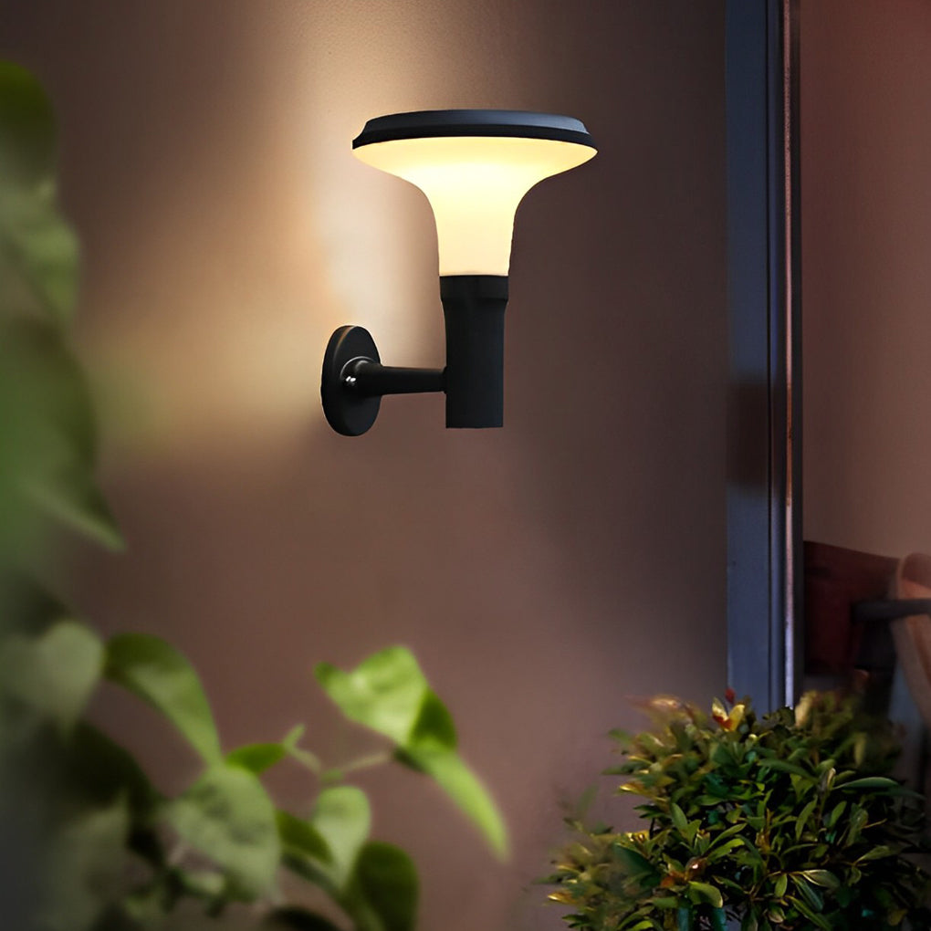 CLAREMONT CIRCULAR FLORAL SOLAR WALL LANTERN