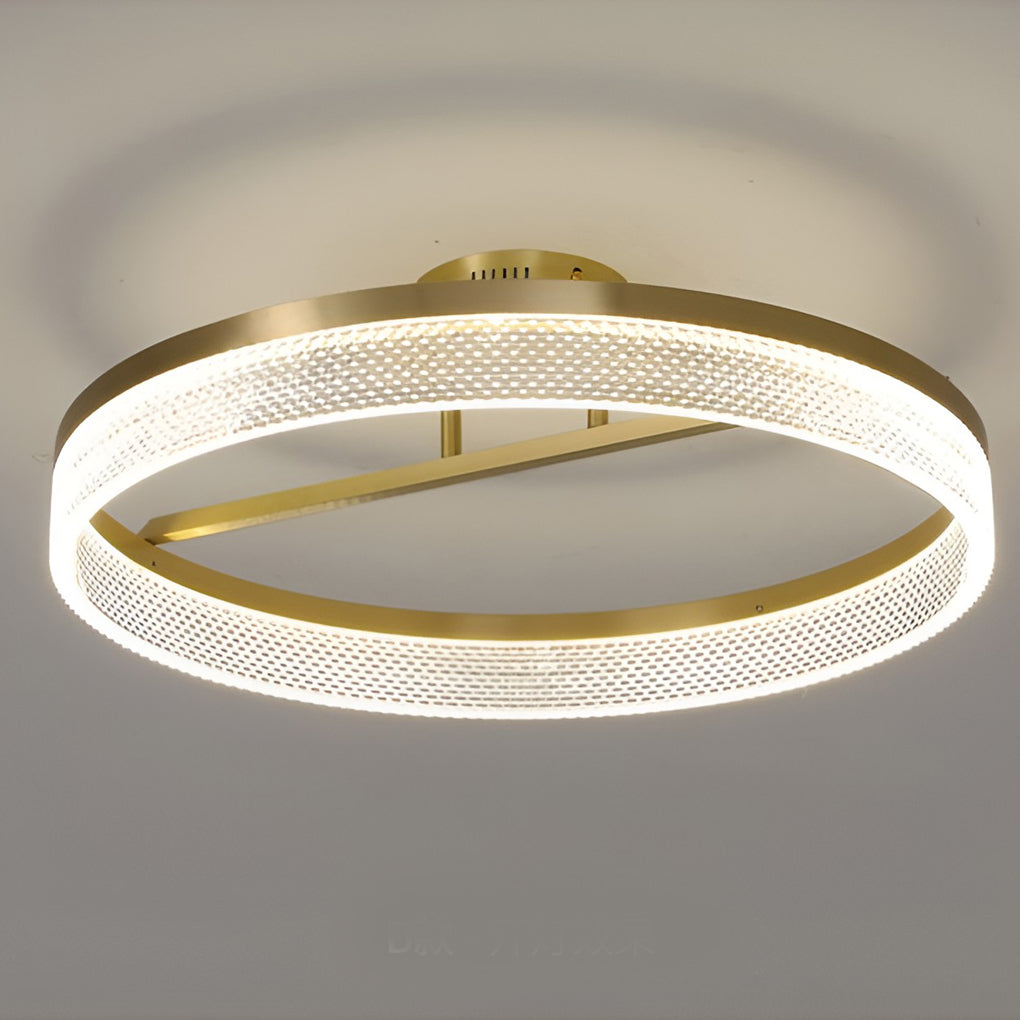 WINDSOR GLOW MODERN CIRCULAR LED CEILING FIXTURE IN GOLD
