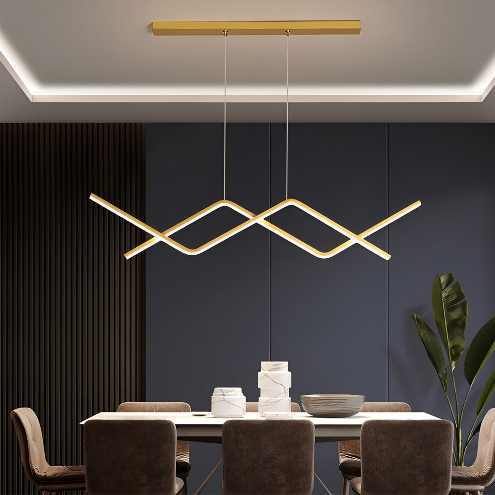 WINTHROP MODERN LINEAR LED CHANDELIER WITH TRIPLE DIMMING OPTIONS