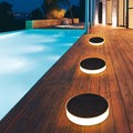 WINDSOR SOLAR GROUND GLOW DISKS - Contemporary LED Illumination for Outdoor Gardens