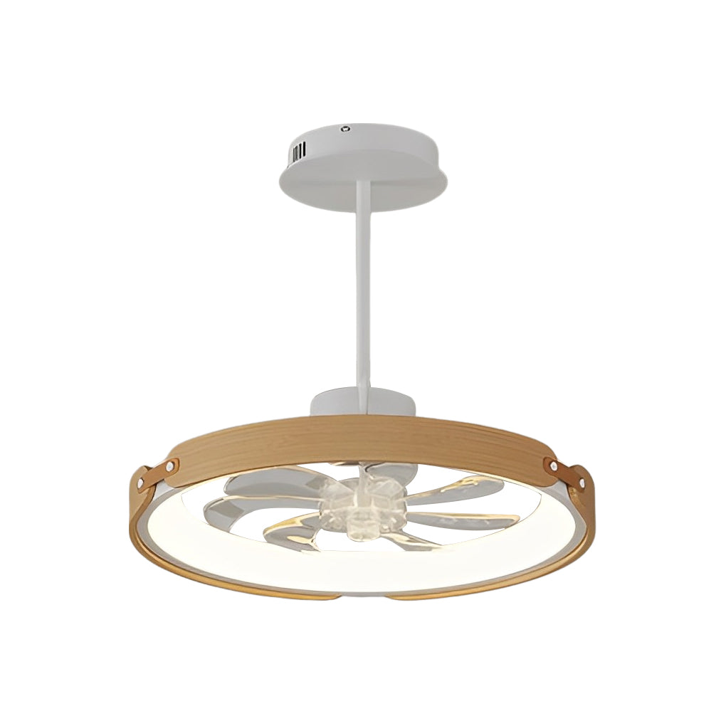 RIVERTON CIRCULAR WOODEN LED CEILING FAN WITH SMART DIMMING CONTROL