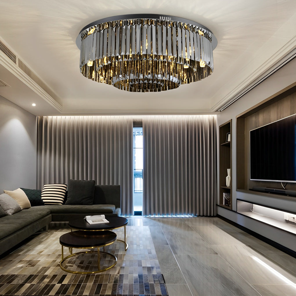 WINTERBOURNE SMOKY CRYSTAL TRILOGY CEILING LUMINAIRE