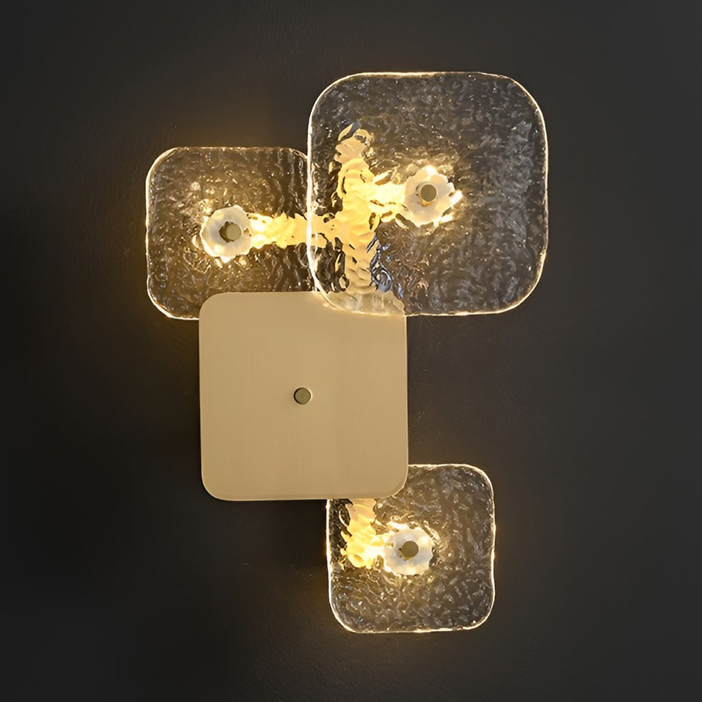 WINTHROP COPPER-FRAMED GLASS SQUARE WALL LIGHT
