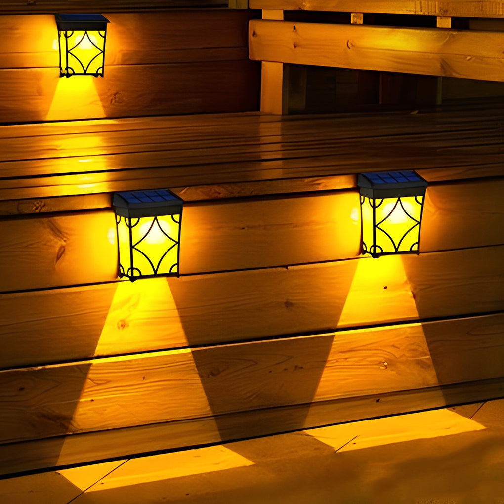 WINDERMERE SOLAR ILLUMINATION WALL SCONCE WITH MOTION DETECTION"  
2. "HARTLEPOOL RGB SOLAR-POWERED MOTION-ACTIVATED WALL LIGHTS